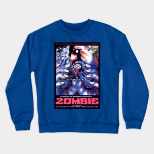 Really Trippy Zombie Movie Poster - Night of the Living Dead Crewneck Sweatshirt
